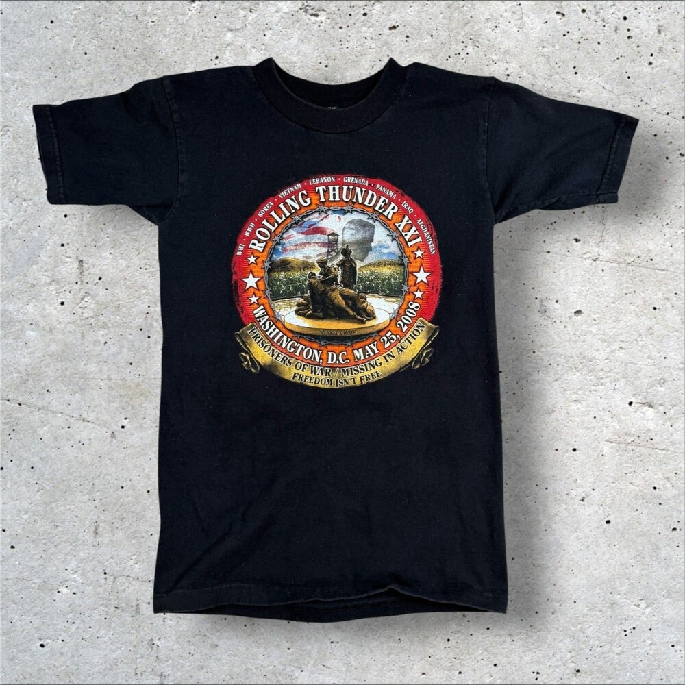 y2k Harley Davidson Rolling Thunder XXI Shirt 2008 Washington DC Small Eagle